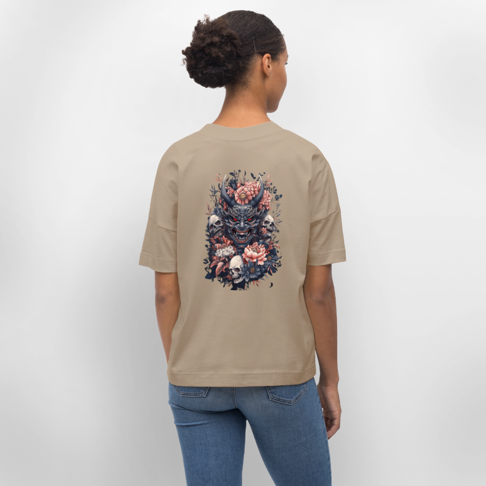 Men’s graphic t-shirt UK – DEUS “Oni’s Garden” Tee - stone