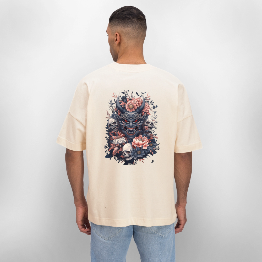 Men’s graphic t-shirt UK – DEUS “Oni’s Garden” Tee - natural raw