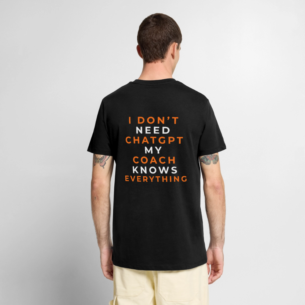 Men’s gym t-shirt – “Coach Knows Everything” Tee - black
