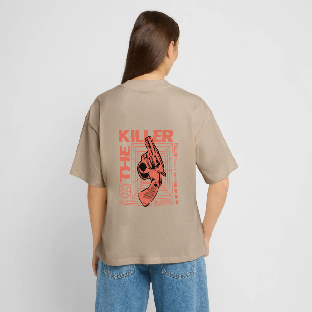 Men’s graphic t-shirt UK – DEUS “The Killer” Limited Edition Tee - stone