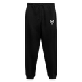 Men’s gym joggers – Sentinel Joggers - White Logo - black