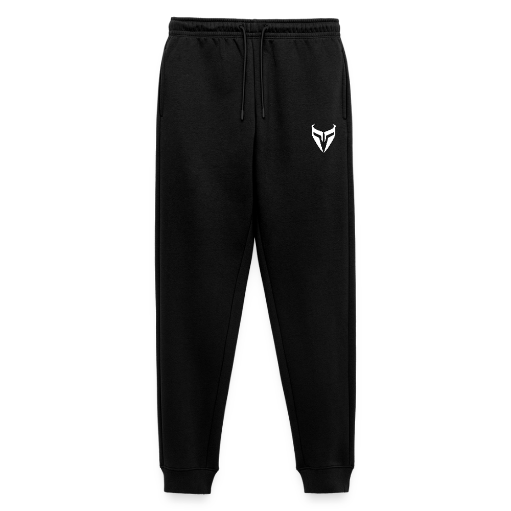 Men’s gym joggers – Sentinel Joggers - White Logo - black