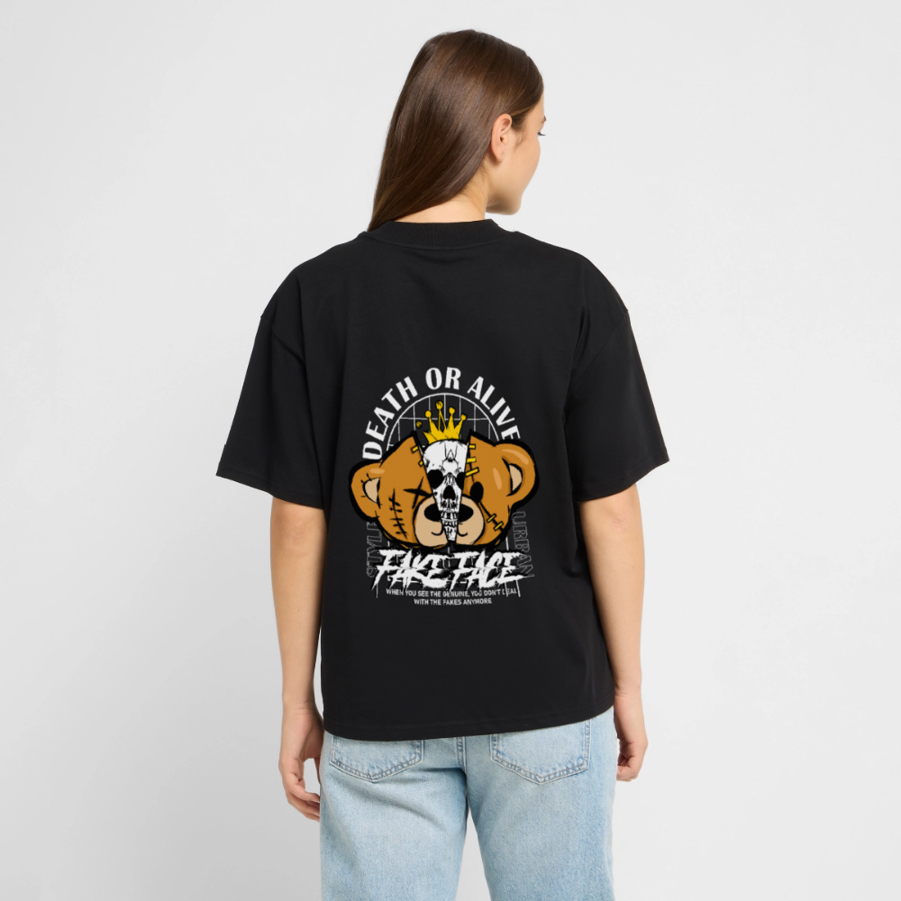 Graphic t-shirt UK – DEUS “Fake Face” Street Tee - black