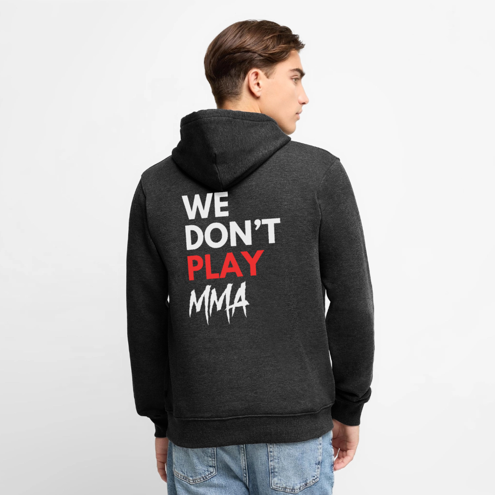 Men’s gym hoodie – DEUS “We Don’t Play” Hoodie - heather anthracite