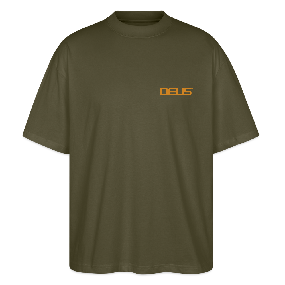 Graphic t-shirt UK – DEUS “Fake Face” Street Tee - khaki