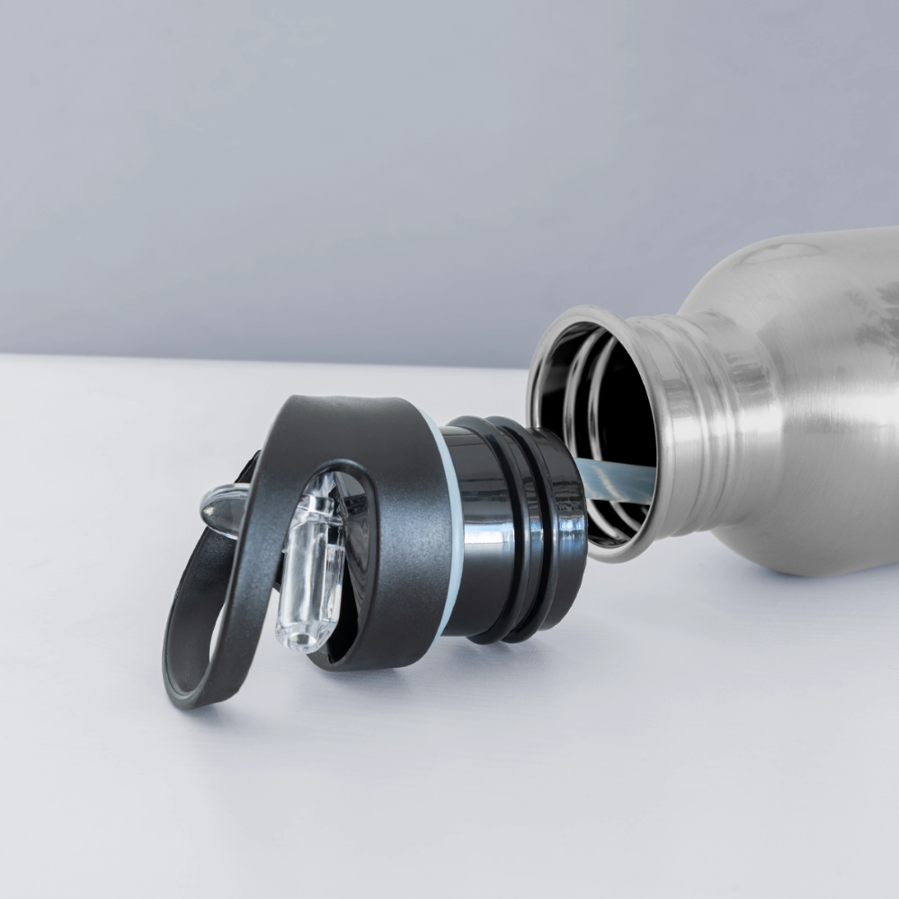 Stainless steel gym water bottle – Vigil Steel Bottle - silver