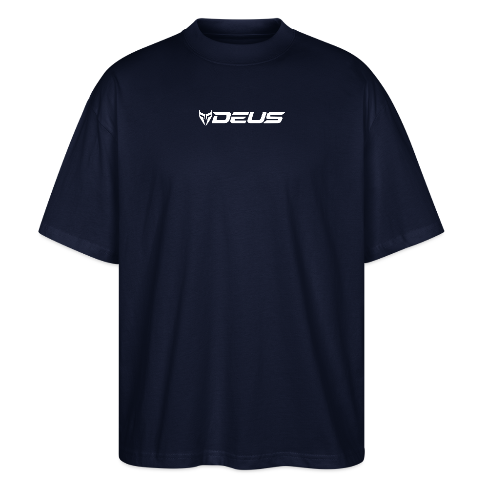 Graphic t-shirt UK – DEUS “Fake Face” Street Tee - navy