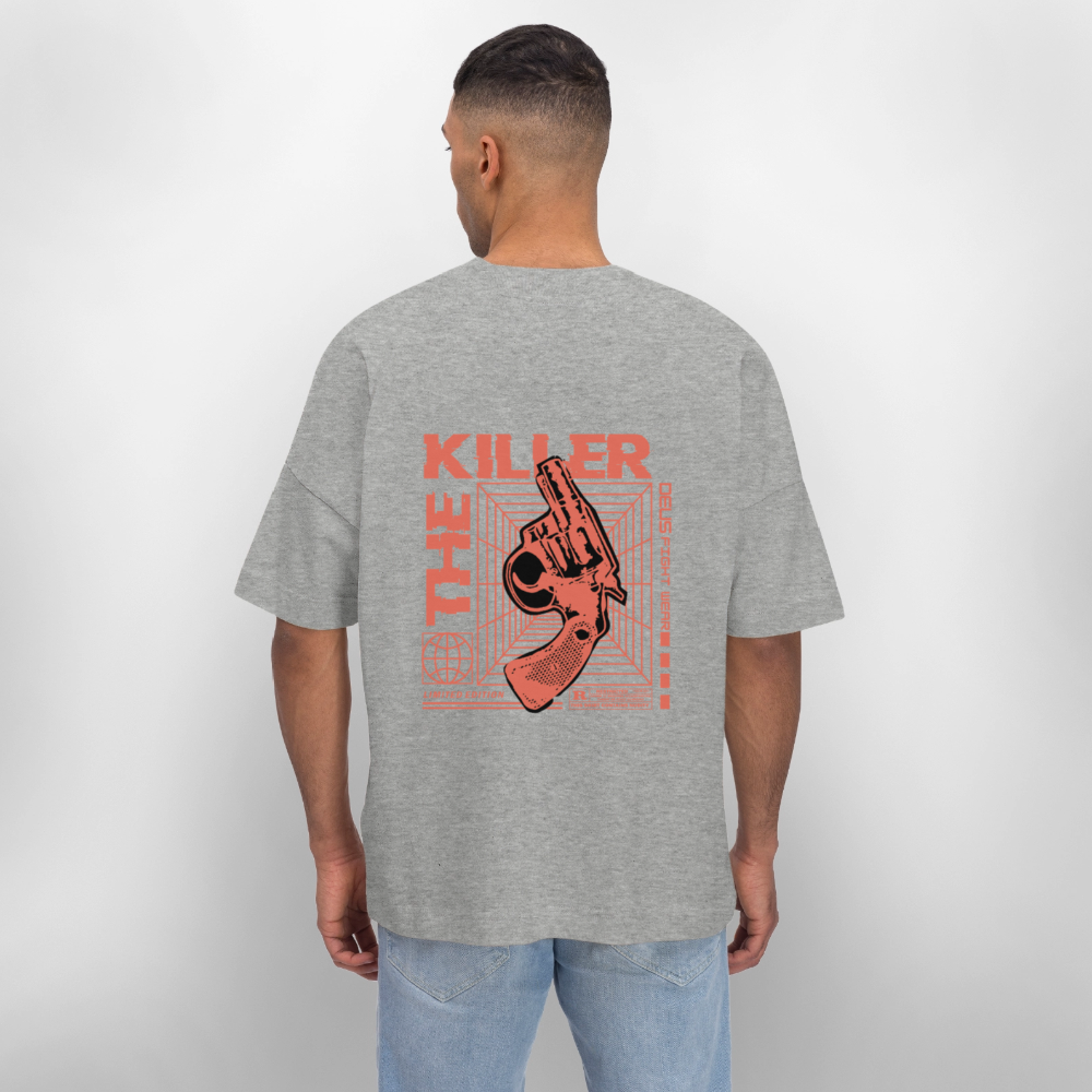 Men’s graphic t-shirt UK – DEUS “The Killer” Limited Edition Tee - heather grey