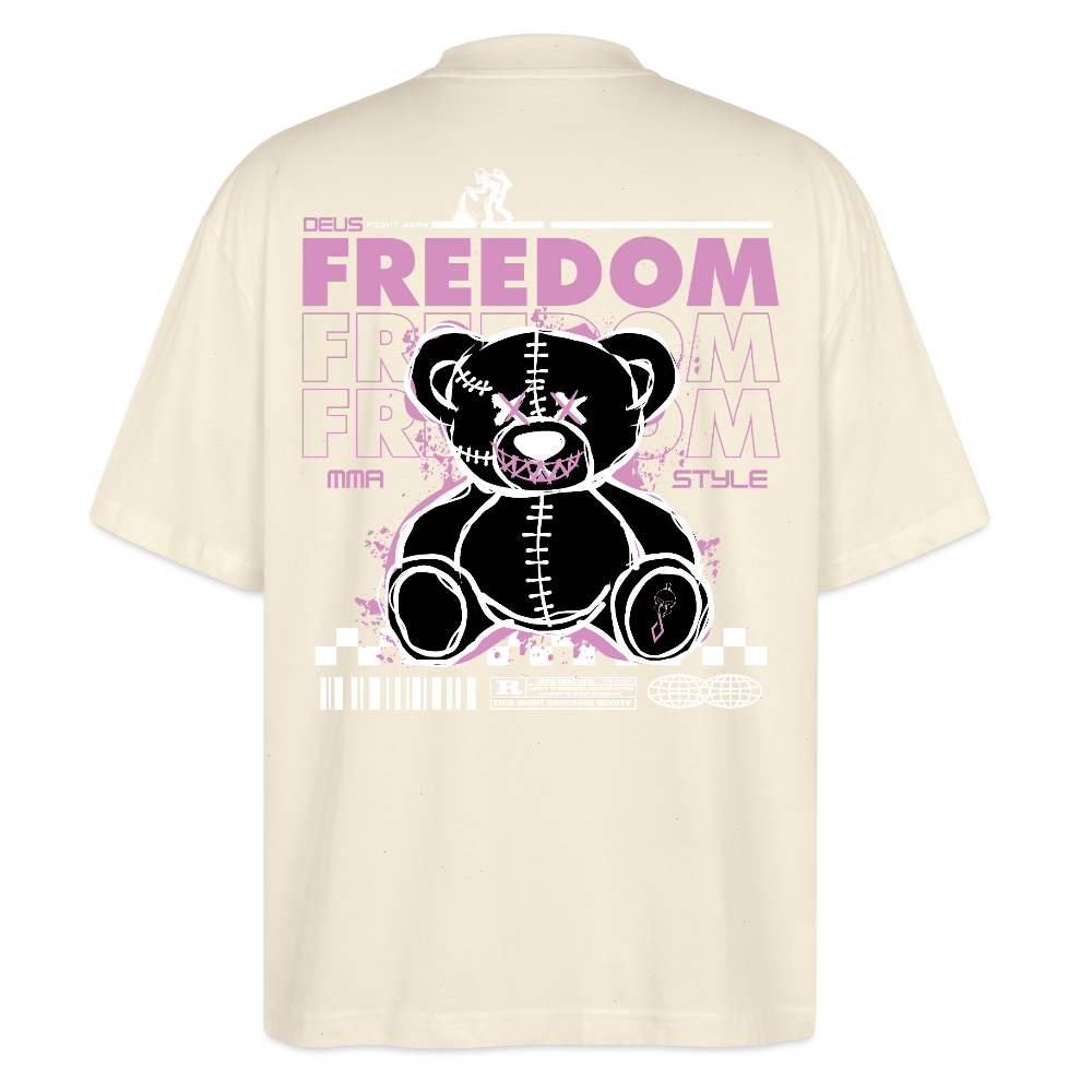 Oversized t-shirt UK – DEUS “Freedom Bear” Oversized Tee - natural raw