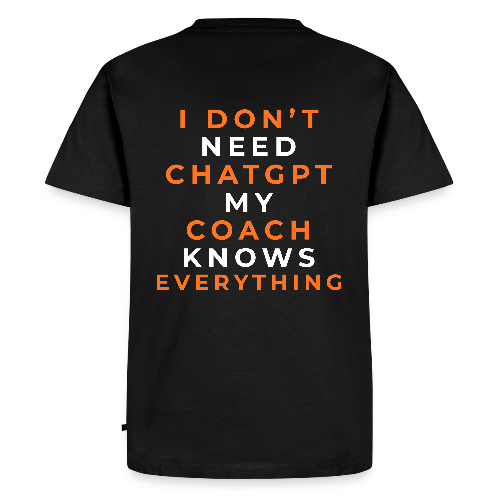 Men’s gym t-shirt – “Coach Knows Everything” Tee - black