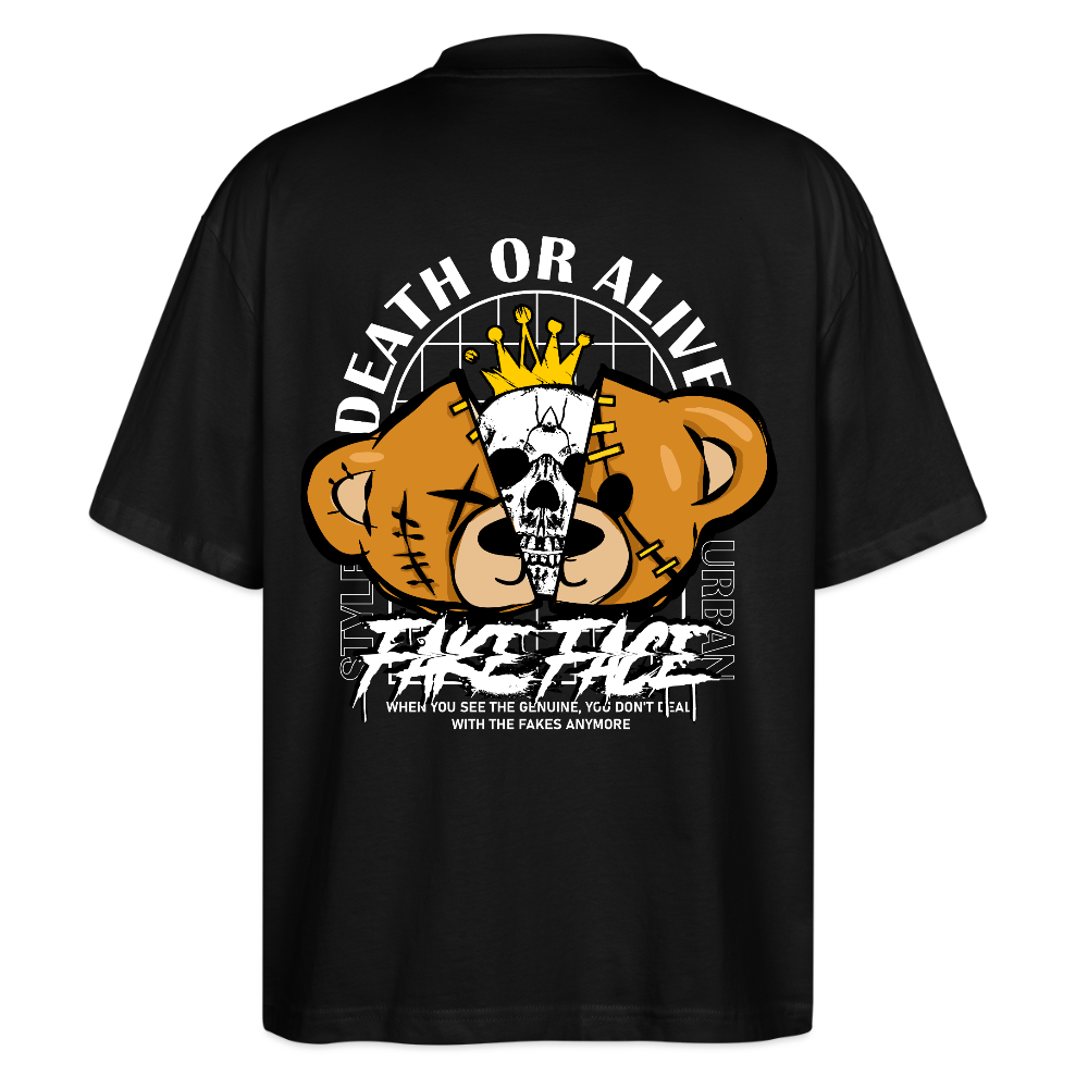 Graphic t-shirt UK – DEUS “Fake Face” Street Tee - black