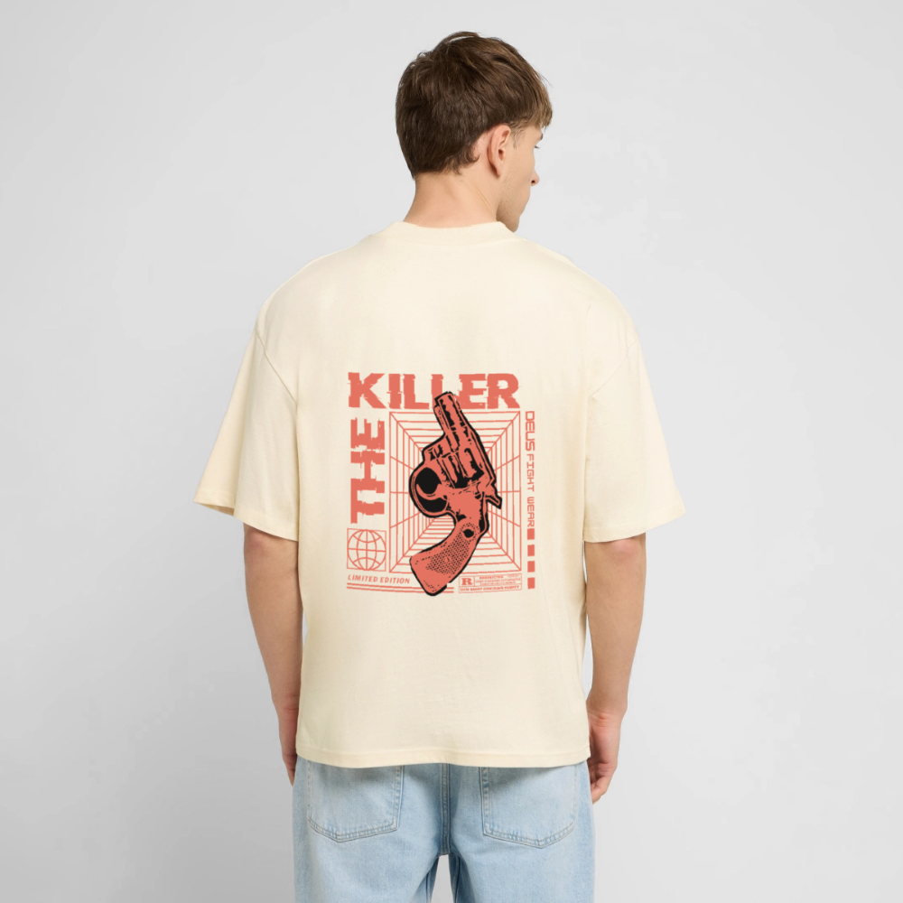 Men’s graphic t-shirt UK – DEUS “The Killer” Limited Edition Tee - soft Ecru
