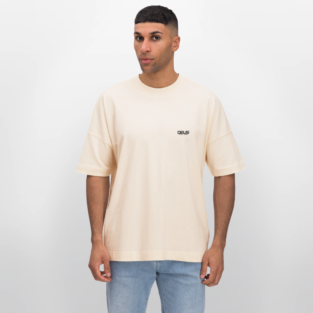 Men’s graphic t-shirt UK – DEUS “Oni’s Garden” Tee - natural raw