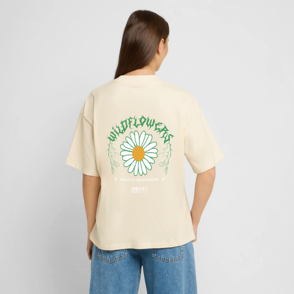 Oversized t-shirt UK – DEUS “Wildflowers” Oversized Tee - soft Ecru