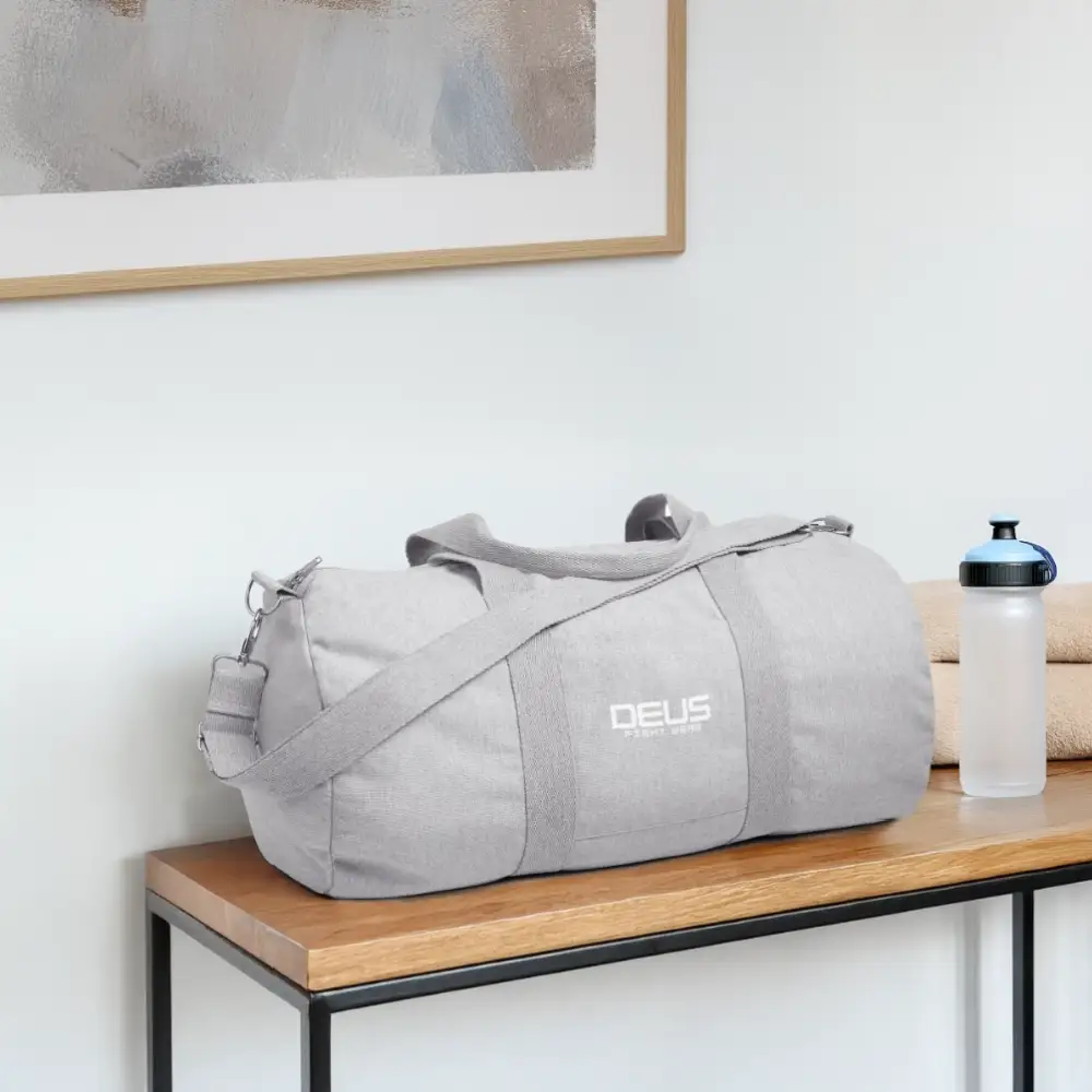 Canvas Duffle Bag - heather grey