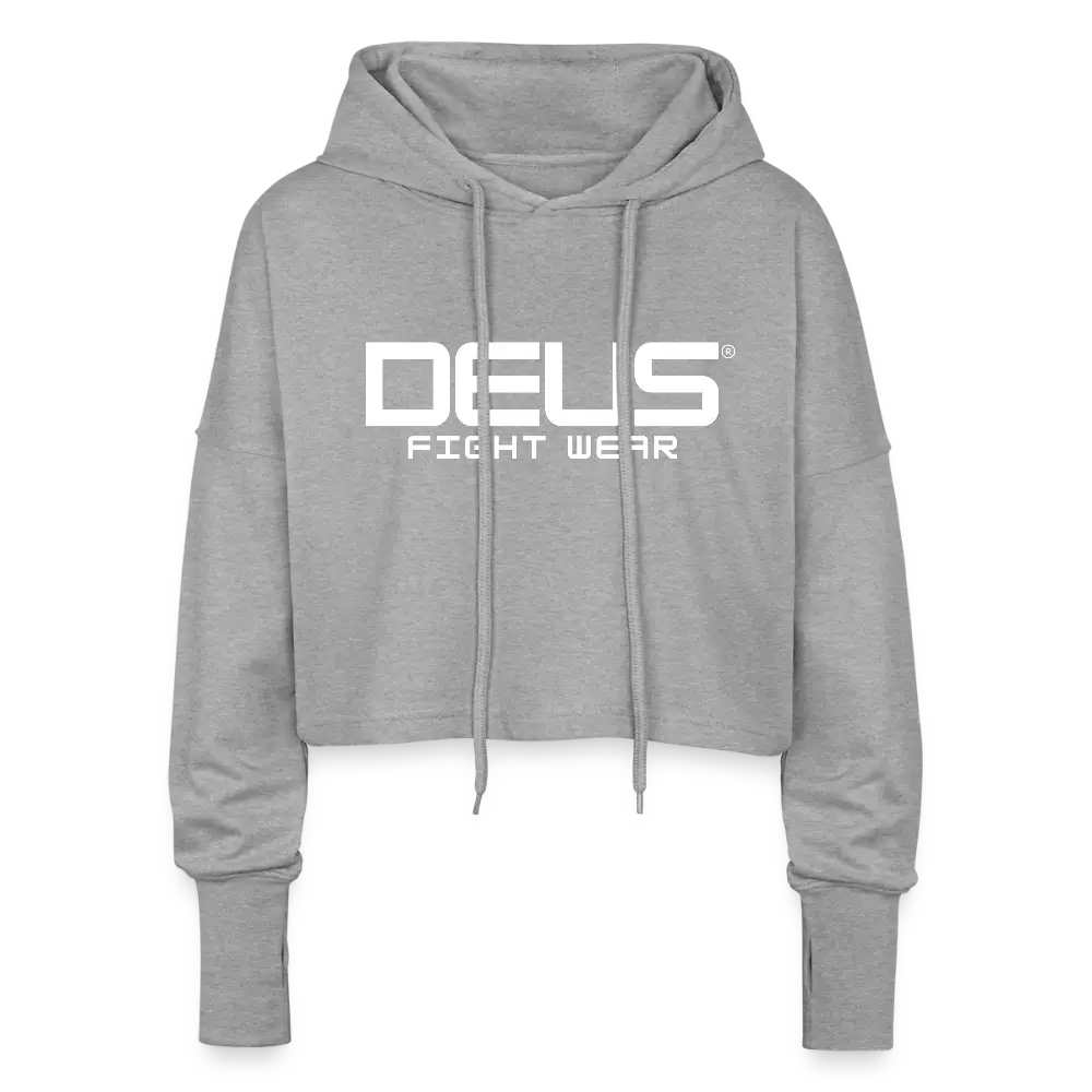 Cropped Women’s Hoodie - heather grey