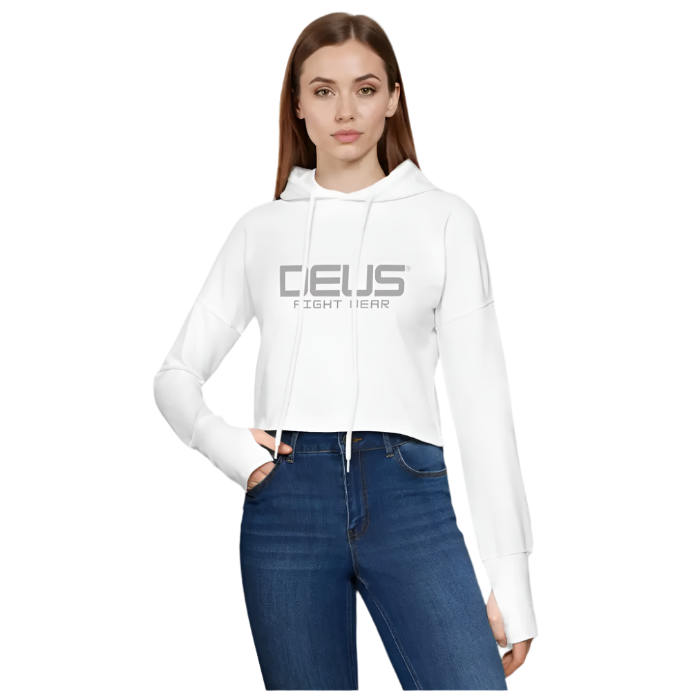Cropped Women’s Hoodie - white