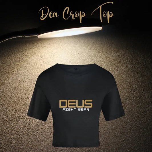 dea cropped top black and gold 
