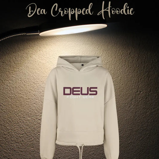 dea cropped hoodie nude and burgundy