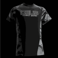 Deus Fight Wear Justin Burlo unisex MMA training t-shirt in black with bold logo and lightweight polyester fabric