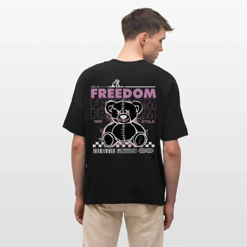 DEUS Fight Wear "Freedom Bear" Oversized Tee - black