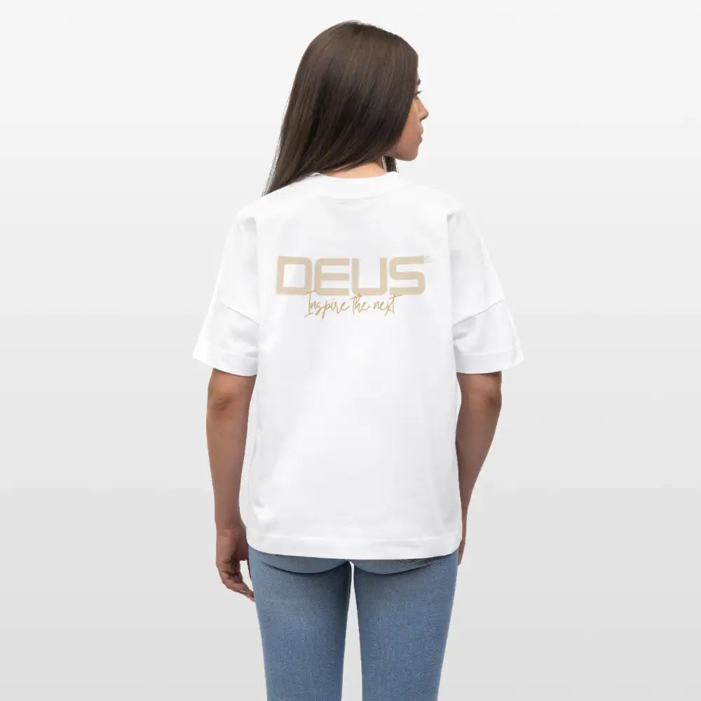 DEUS “INSPIRED THE NEXT” OVERSIZED TEE - white